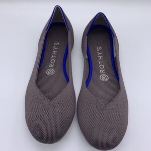 Rothy's The Flat Pebble Gray Textile Slip On Comfort Shoes Women’s US 7W